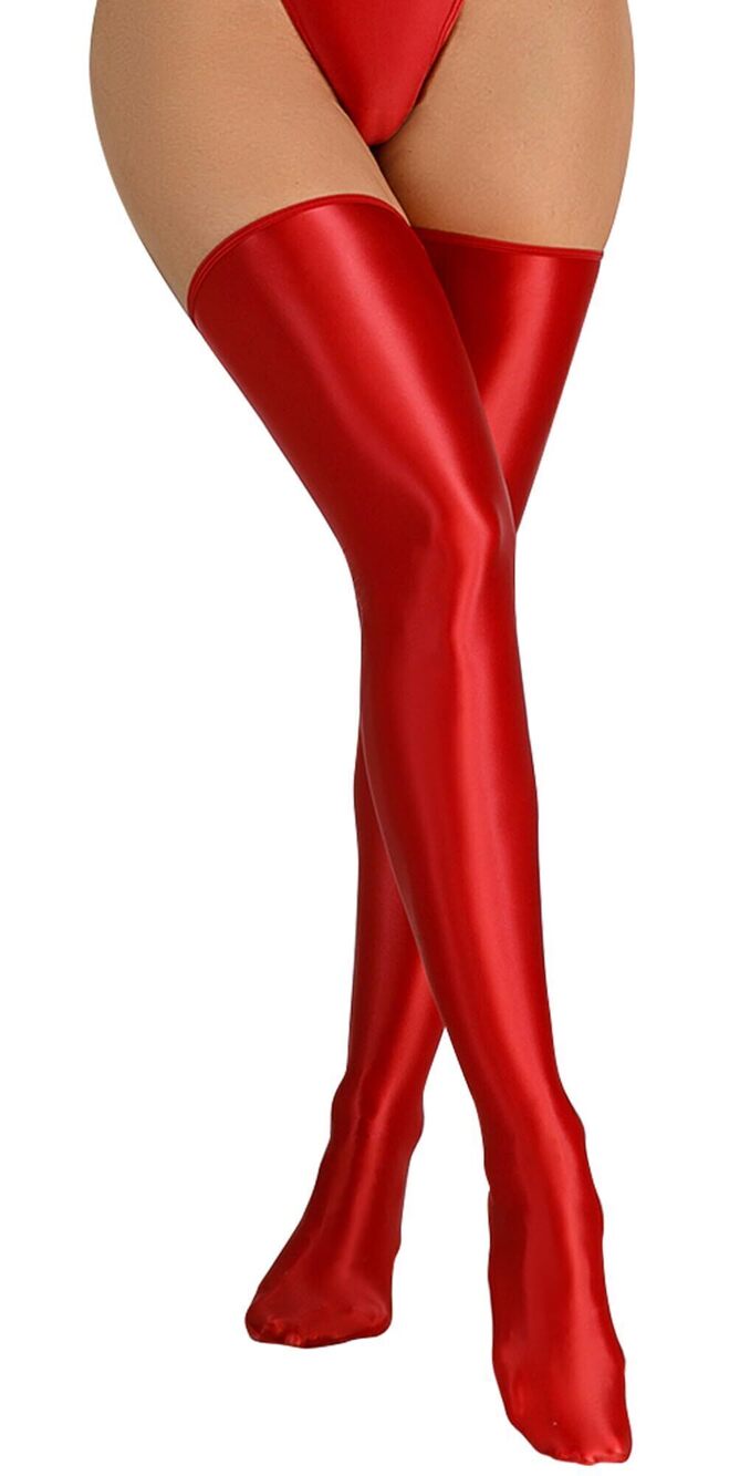 1127 Woemn Glossy High Thigh Socks Over the Knee Shiny Socks Opaque Boot
